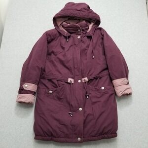 Utex Design Puffer Jacket Womens Medium Pockets Full Zip Hooded Down